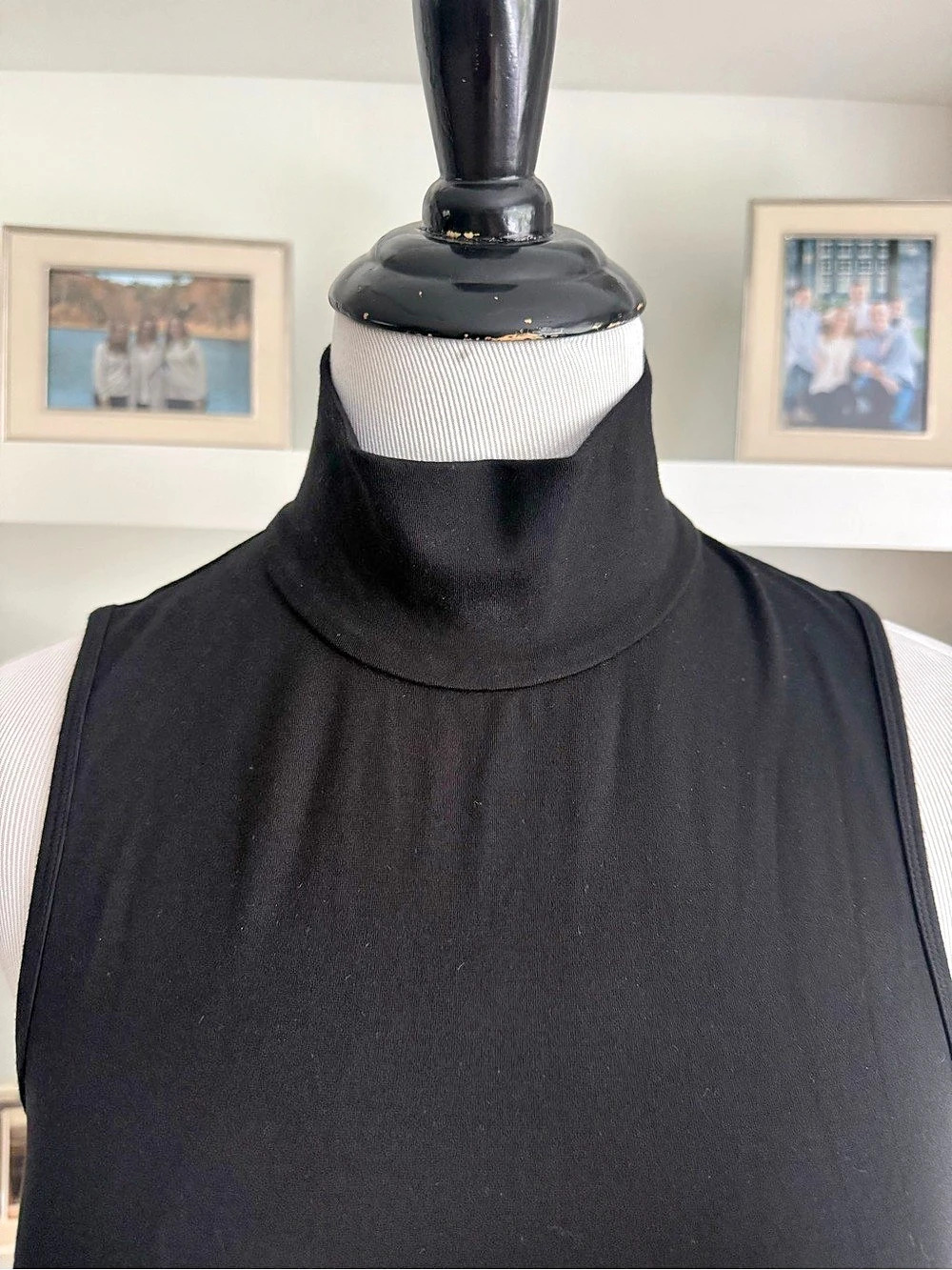 Rag & Bone Porter Jersey Black Sleeveless Turtleneck Top - Picture 5 of 13